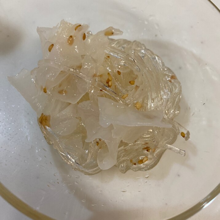 白きくらげと春雨で簡単酢の物